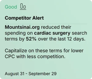 Patient Genius Competitor Alert 1 Patient Genius Competitor Alert 1